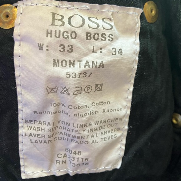 Hugo Boss Montana Jeans - Luxuriously Soft Black Denim Size 33 - Picture 3 of 7